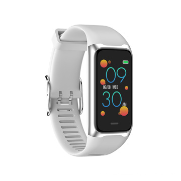 La más nueva tecnología portátil silver smart bank fitness tracker monitor de ritmo cardíaco pulsera de reloj inteligente saludable